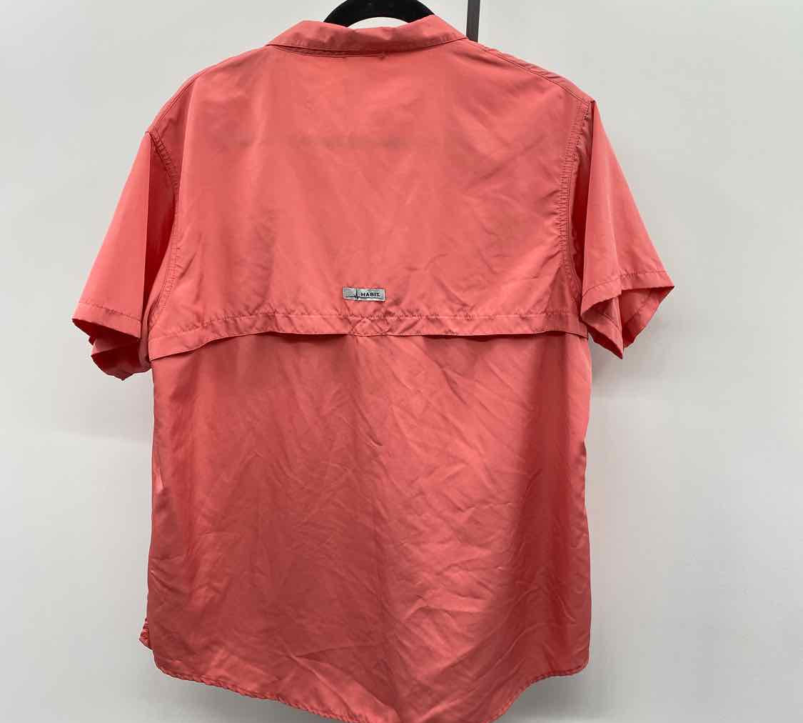 Habit Women's Size XL Melon Solid Short Sleeve Shirt