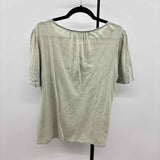 Lucky Brand Women's Size L Green Textured Short Sleeve Shirt