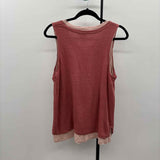 St. Tropez Women's Size L Salmon Textured Sleeveless Shirt