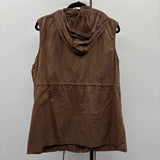 Zenana Women's Size 1X Brown Solid Vest