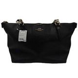 COACH Black Leather AVA Handled Tote Bag Purse