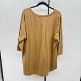 Susan Graver Women's Size XL Tan Solid Long Sleeve Shirt
