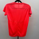 Adidas Women's Size L Neon Coral Solid Short Sleeve Shirt