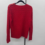 Chaps Women's Size XL Red Cable Knit Sweater
