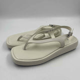 Zara Women's Shoe Size 8 Ivory Solid Sandals