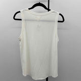 Thread & Supply Women's Size L White Ribbed Sleeveless Shirt