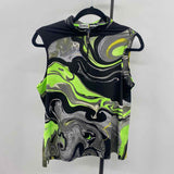 Jamie Sadock Women's Size M Black Abstract Sleeveless Shirt