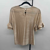 Greylin Women's Size S Ivory Ribbed Short Sleeve Shirt