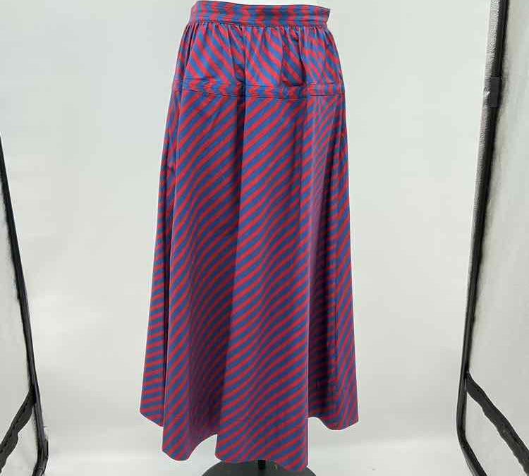 Tory Burch Women's Size 6 Red Stripe Skirt