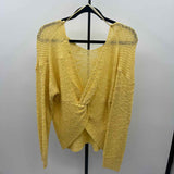 Love Tree Women's Size L Yellow Textured Sweater