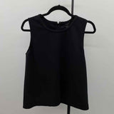 Ann Taylor Women's Size M Black Solid Sleeveless Shirt