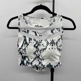savvi Women's Size L White Snakeskin Tank