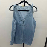 St. John's Bay Women's Size XL Blue Solid Sleeveless Shirt
