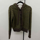 &merci Women's Size L Charcoal Stripe Cardigan