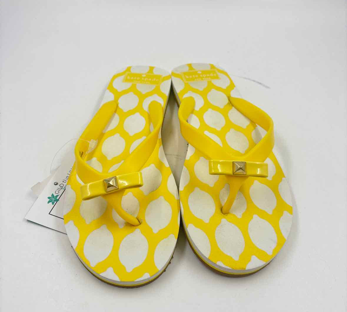 Kate Spade Women's Shoe Size 9 Yellow Lemons Flip Flops
