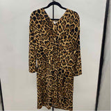 Chico's Women's Size 16 Brown Animal Print Dress