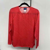 Caribbean Joe Women's Size XL coral Floral Long Sleeve Shirt