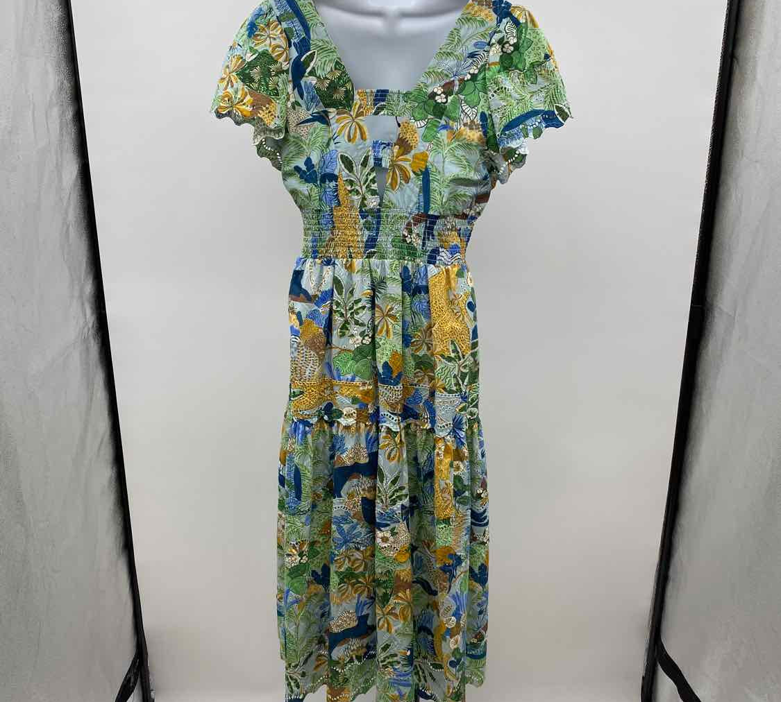 CABALLERO Women's Size 6 Blue Floral Dress