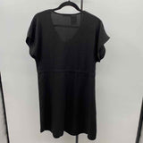 Ekouaer Women's Size 2 Black Solid Dress