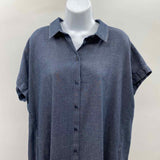 Eileen Fisher Women's Size 16 Navy Solid Dress