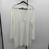 J Valdi Women's Size 1X White mesh Coverup