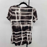 Nike Women's Size L Charcoal Abstract Short Sleeve Shirt