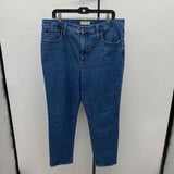 Madewell Junior's Size 16 Blue Solid Jeans
