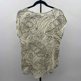 Rachel Zoe Women's Size L Olive Leaf Short Sleeve Shirt