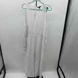 Drew Women's Size 14 White Stripe Jumper