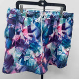 Reel Legends Women's Size 16 Blue Abstract Shorts