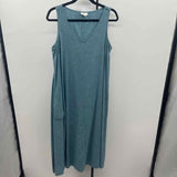 JJill Women's Size 10P Green Blue Textured Dress