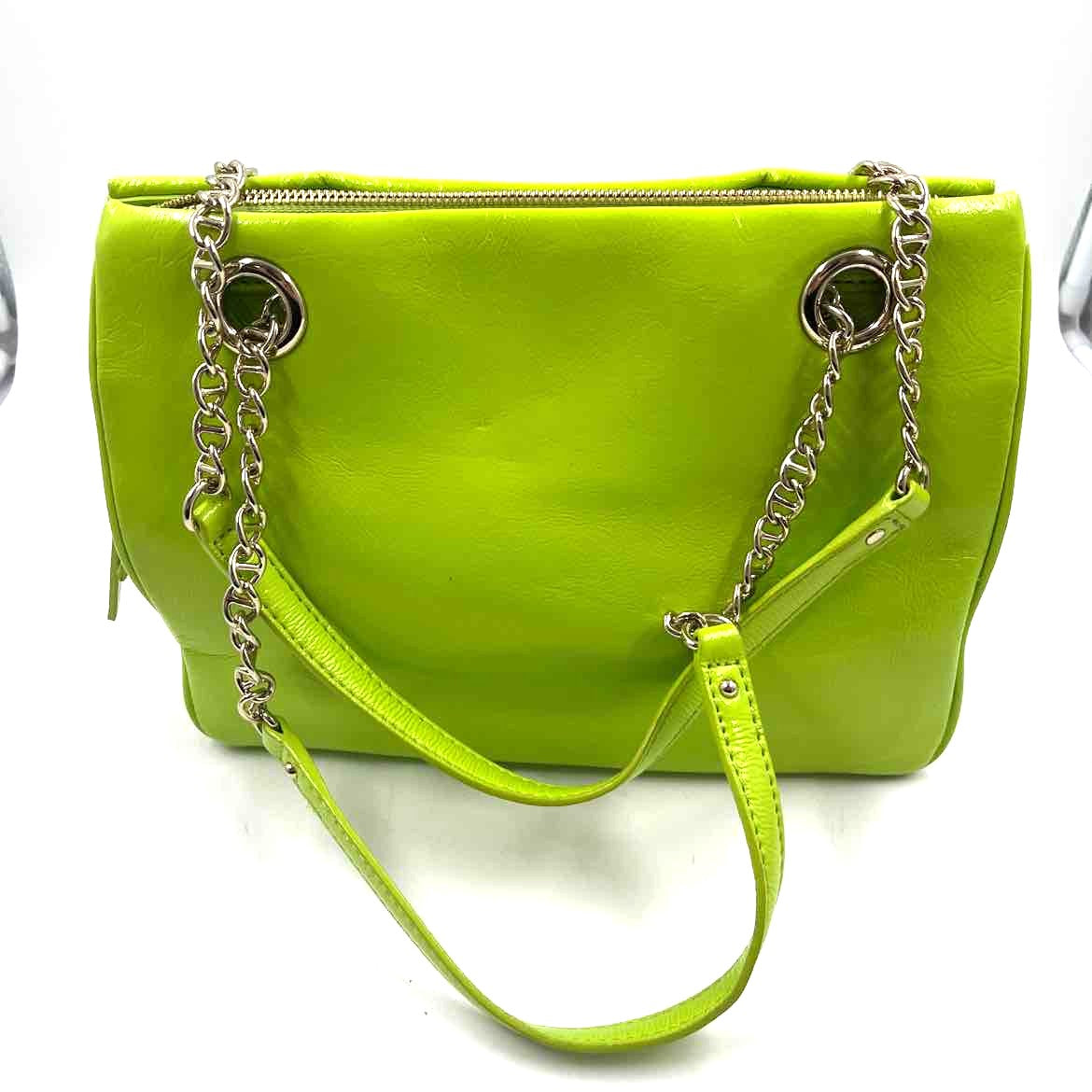 Back KATE SPADE Neon Green Patent Leather Shoulder Bag Purse