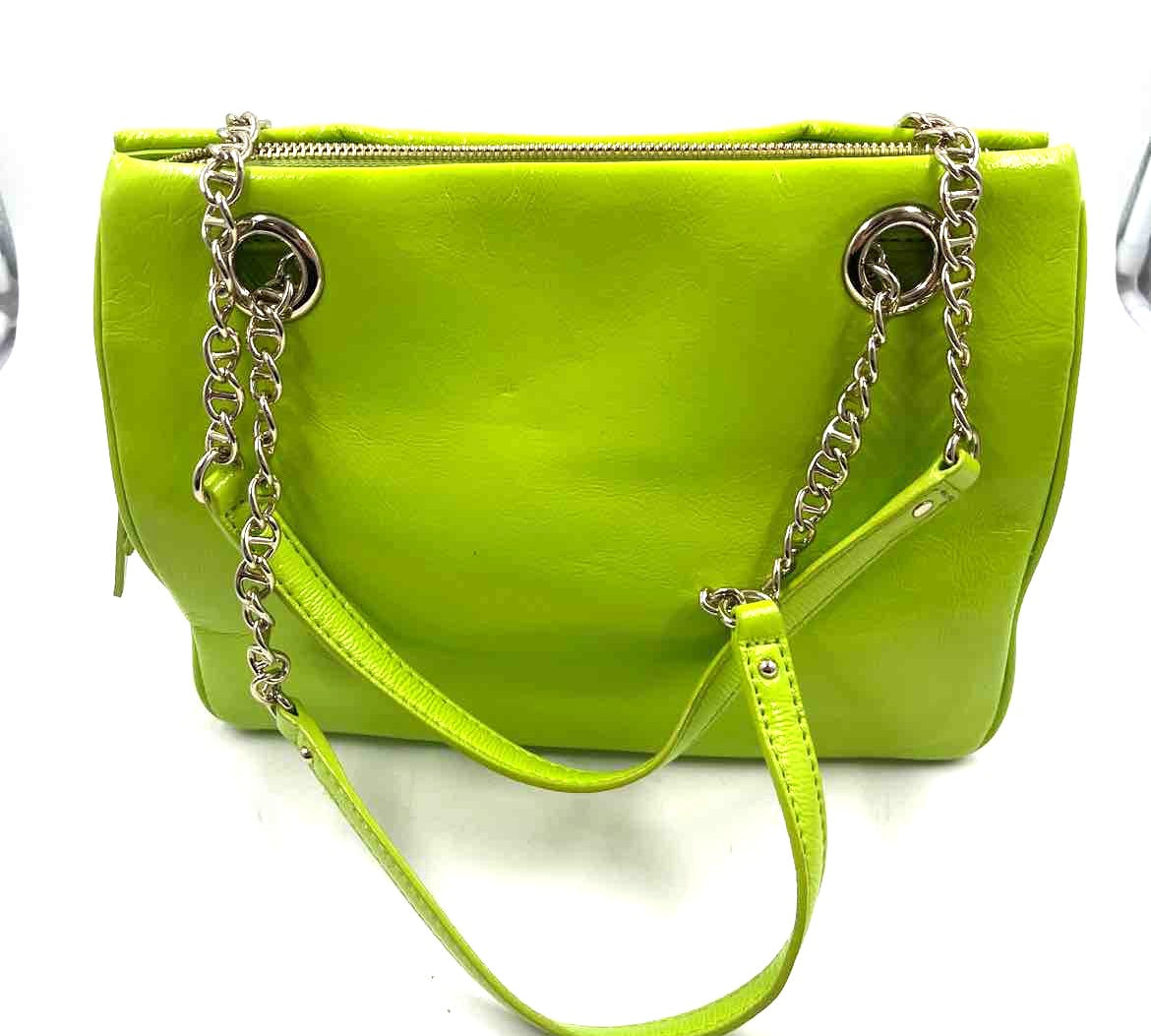 KATE SPADE Neon Green Patent Leather Shoulder Bag Purse
