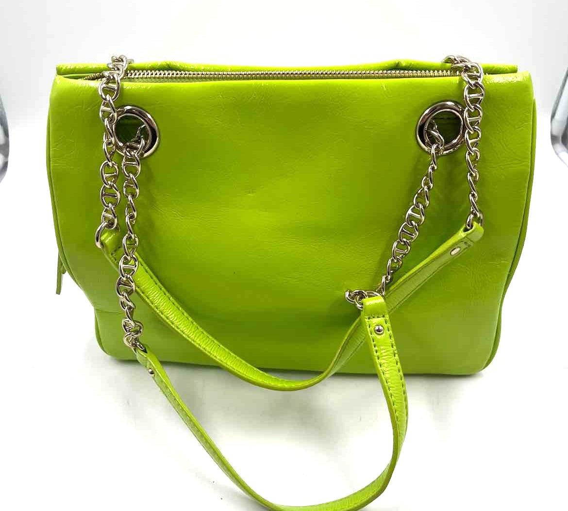 KATE SPADE Neon Green Patent Leather Shoulder Bag Purse