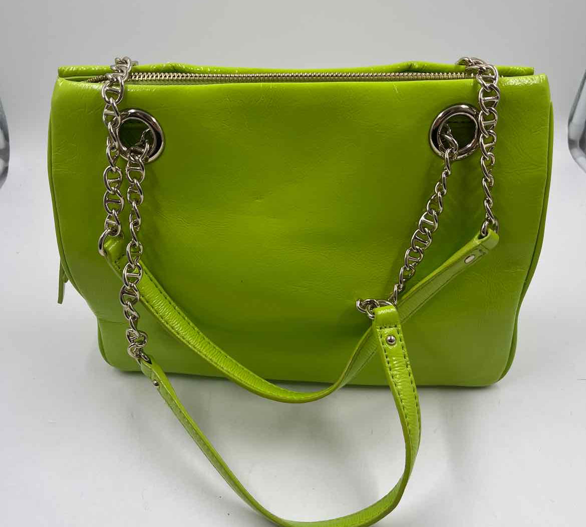 KATE SPADE Neon Green Patent Leather Shoulder Bag Purse