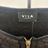 Vila Women's Size S Black Textured Jacket