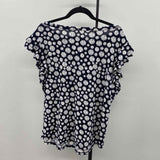 Cure Women's Size L Navy dotted Short Sleeve Shirt