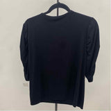 Tahari Women's Size L Black Solid Long Sleeve Shirt