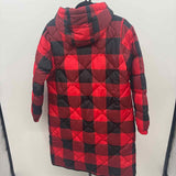 Lands End Women's Size S Red Checkered Coat