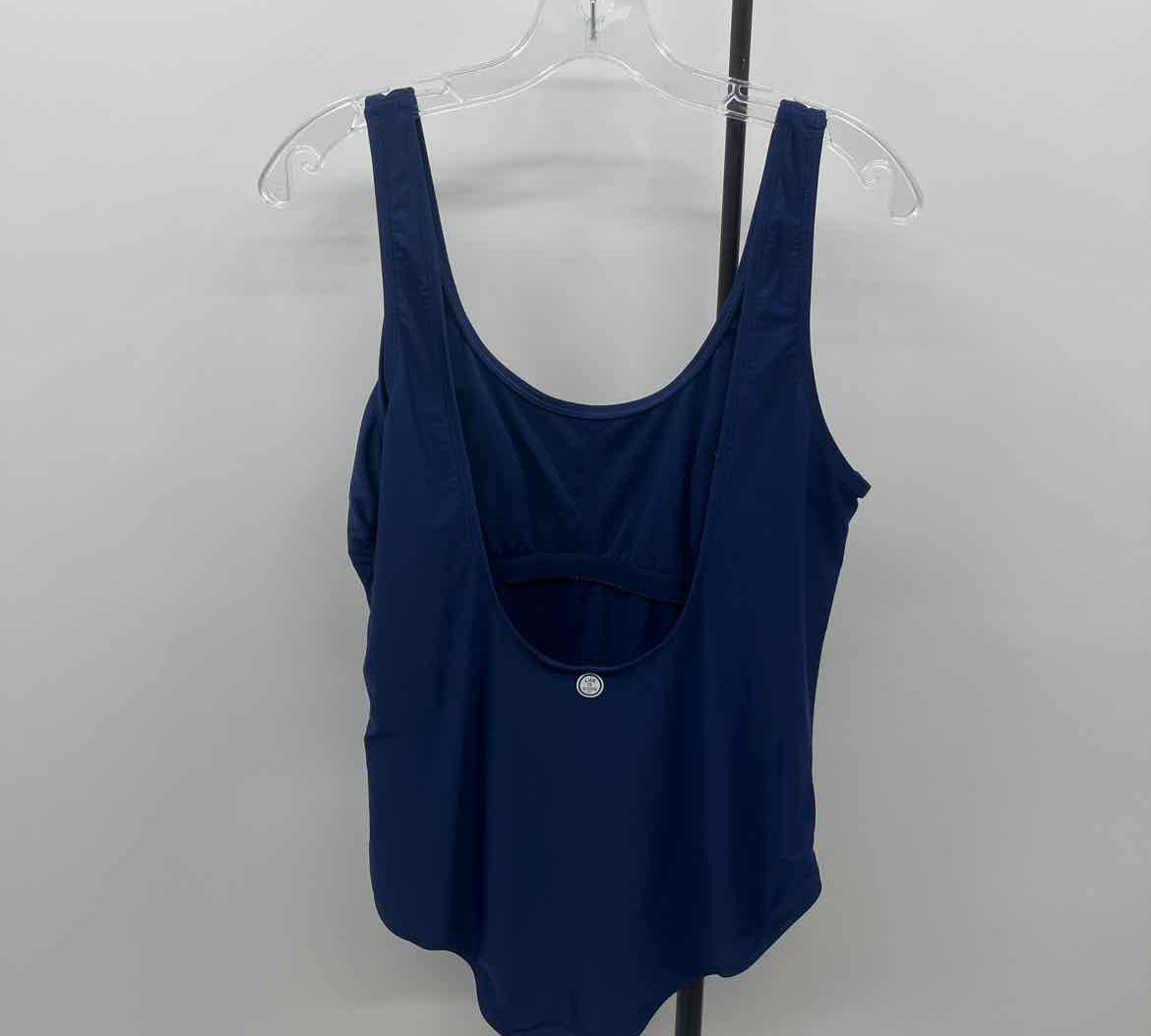 Life Is Good Women's Size L Navy Beach Chairs Swimsuit - 1 Piece