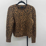Marled Women's Size S Brown Animal Print Cardigan