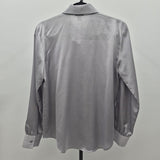 Ann Taylor Women's Size S Gray Solid Long Sleeve Shirt