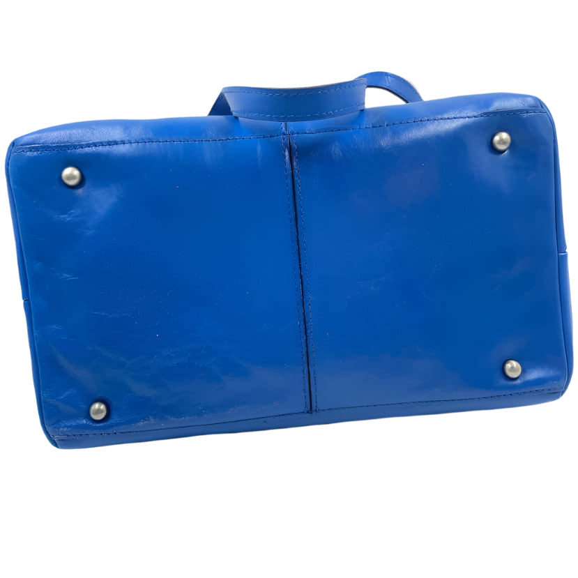 Bottom PATRICIA NASH Royal Blue Leather JULIEN Convertible Tote w/Removable Flat Front Clutch