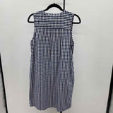 crown & ivy Women's Size 12 Navy Checkered Dress