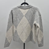 a new day Women's Size XS Gray Argyle Sweater