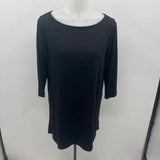 Eileen Fisher Women's Size M Black Solid Long Sleeve Shirt
