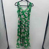 White House Black Market Women's Size 6 Green Floral Dress