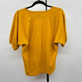 J Crew Women's Size S Mustard Yellow Solid Short Sleeve Shirt
