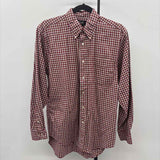 Bass Men's Size S Red Plaid Long Sleeve Shirt