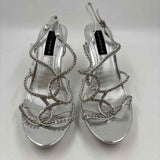 Celeste Women's Shoe Size 7.5 Silver Rhinestones Heels